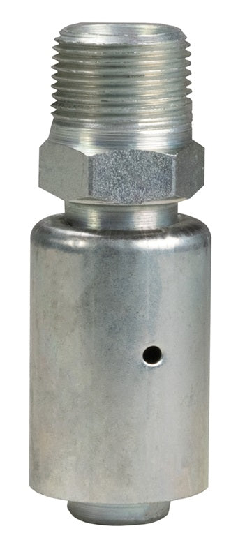3511WF by Dixon Valve | 3500 Nipple with Ferrule | 3/4" Male NPT x 1/2" Hose ID | Hose OD From: 54/64" to 58/64" | Steel