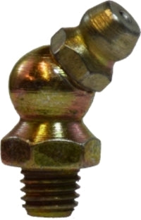 36146 by Midland | Grease Fitting | Short Ball Check | 1/4"-28 Male Taper | 45° Elbow | Brass