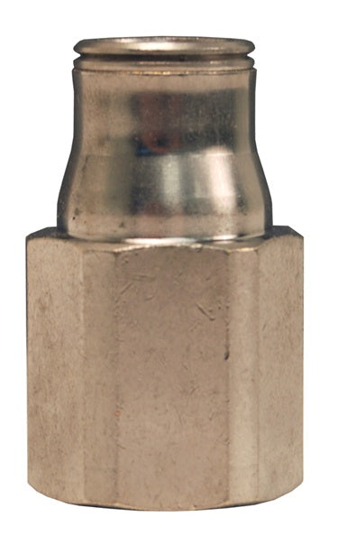 36156222 by Dixon Valve | Legris Push-In Fitting | Female Connector | 1/2" Tube OD x 1/2" Female NPT | Nickel-Plated Brass