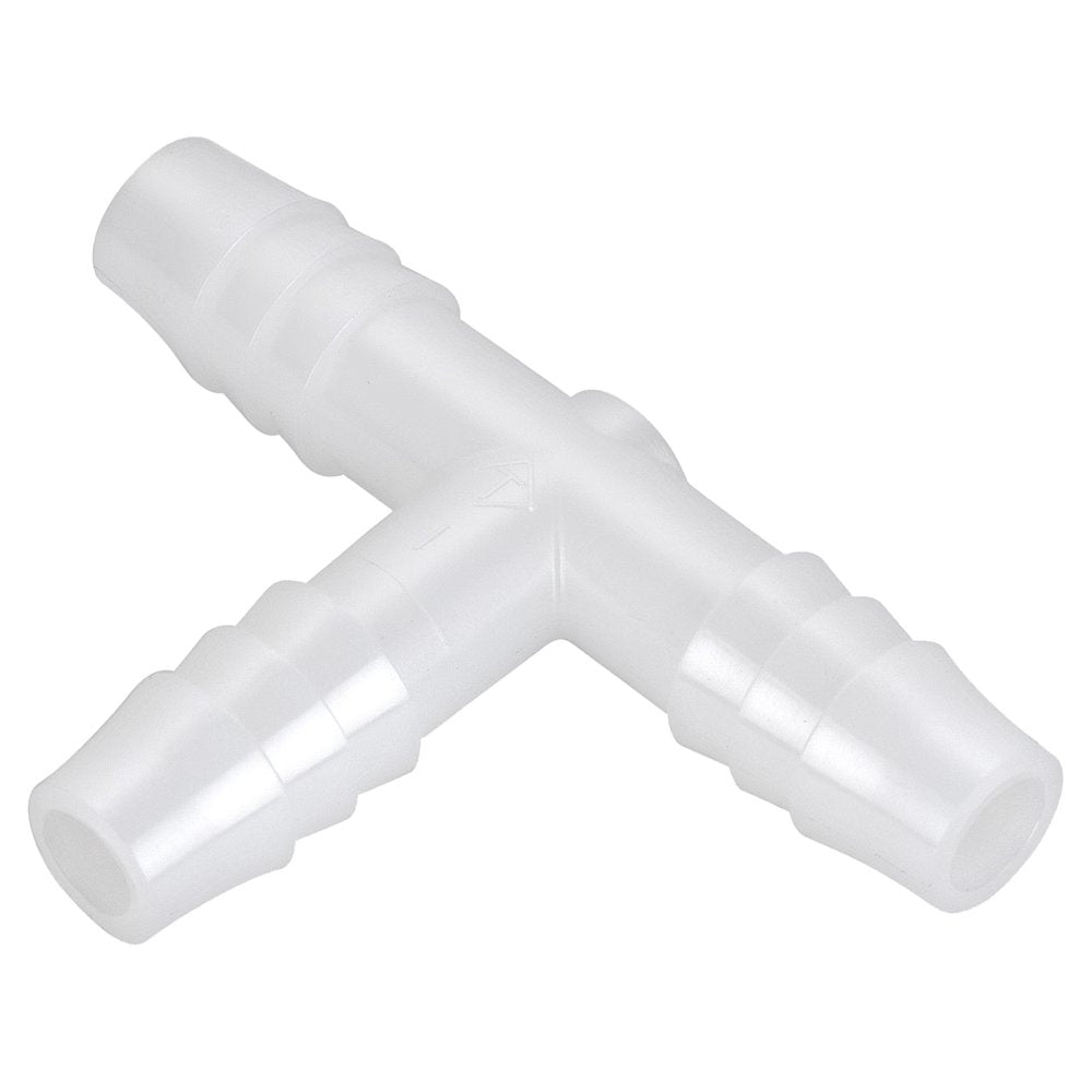 364HB-6-4N by Parker | Tube to Tube Fitting | 3/8" Union Barb x 1/4" Barb | 2.23" Length | Tee | White | Nylon