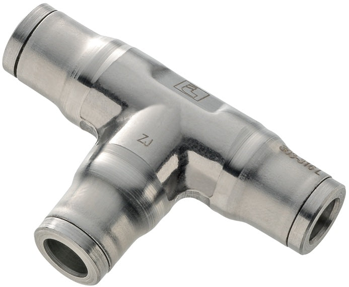 38046000 by Dixon Valve | Legris Push-In Fitting | Union Tee | 3/8" Tube OD | Stainless Steel