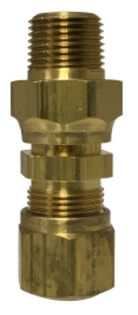 38081S by Midland | DOT Air Brake Fitting | Nylon Tubing | Swivel | 1/2" Tube OD x 3/8" Male NPTF | Adapter | Brass
