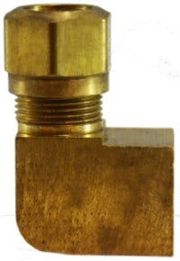 38119 by Midland | DOT Air Brake Fitting | Nylon Tubing | 1/2" Tube OD x 1/2" Female NPTF | 90° Elbow | Brass