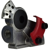 39511 by Midland | Truck & Trailer Angle Mount Gladhand | Emergency Red | 3/8" FPT Port | Aluminum