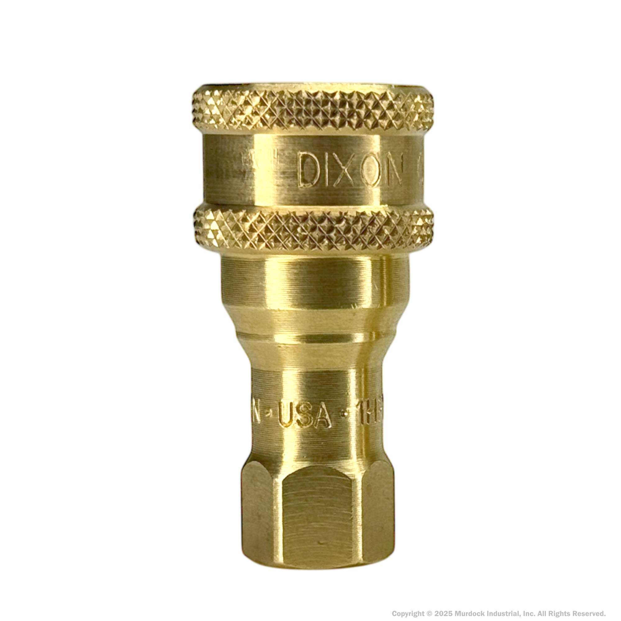 3HF3-B by Dixon Valve | Hydraulic Quick Disconnect Coupling | H-Series | 3/8" Female NPTF x 3/8" ISO-B Interchange | Socket | Nitrile Seal | Brass