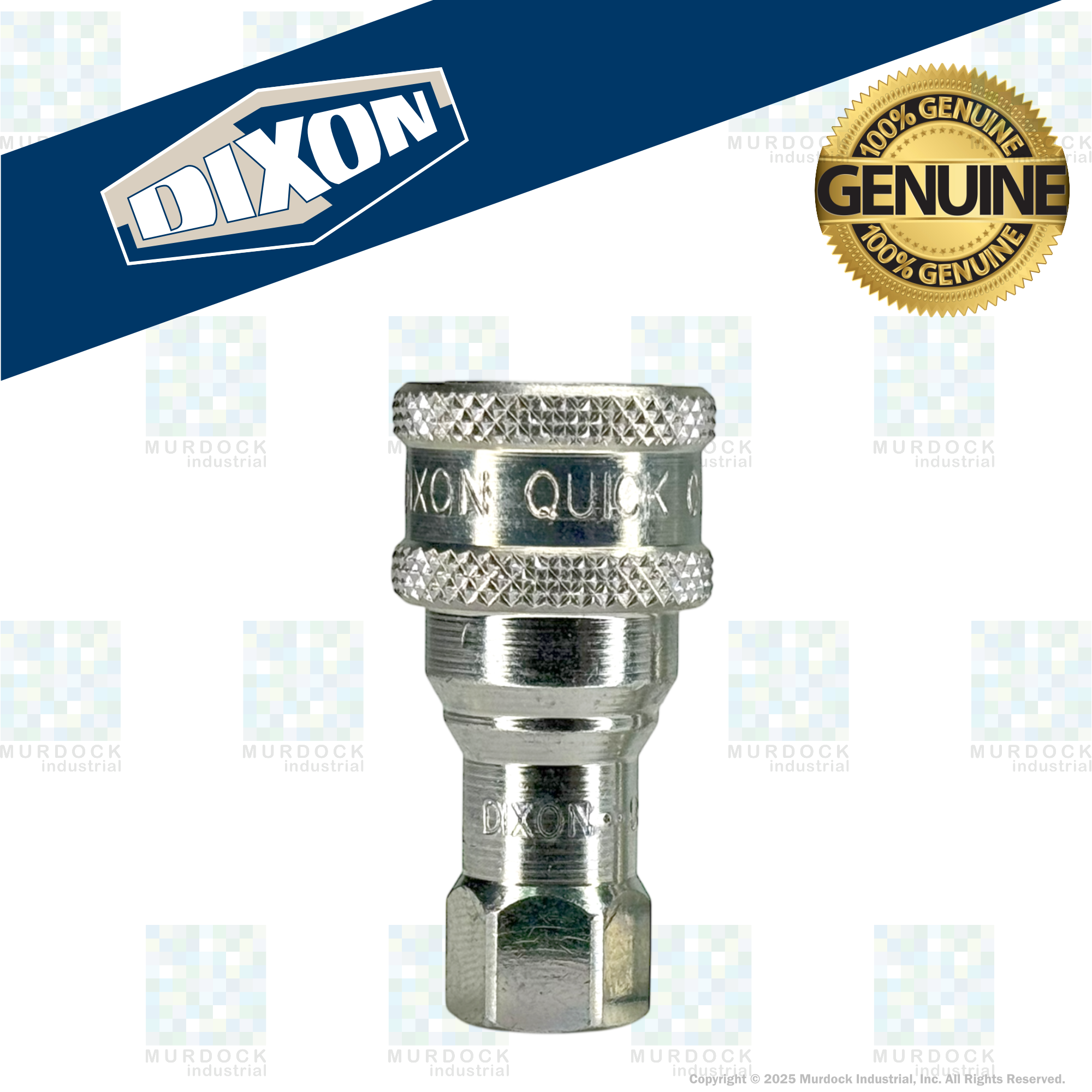 3HF3 by Dixon Valve | Hydraulic Quick Disconnect Coupling | H-Series | 3/8" Female NPTF x 3/8" ISO-B Interchange | Socket | Nitrile Seal | Steel