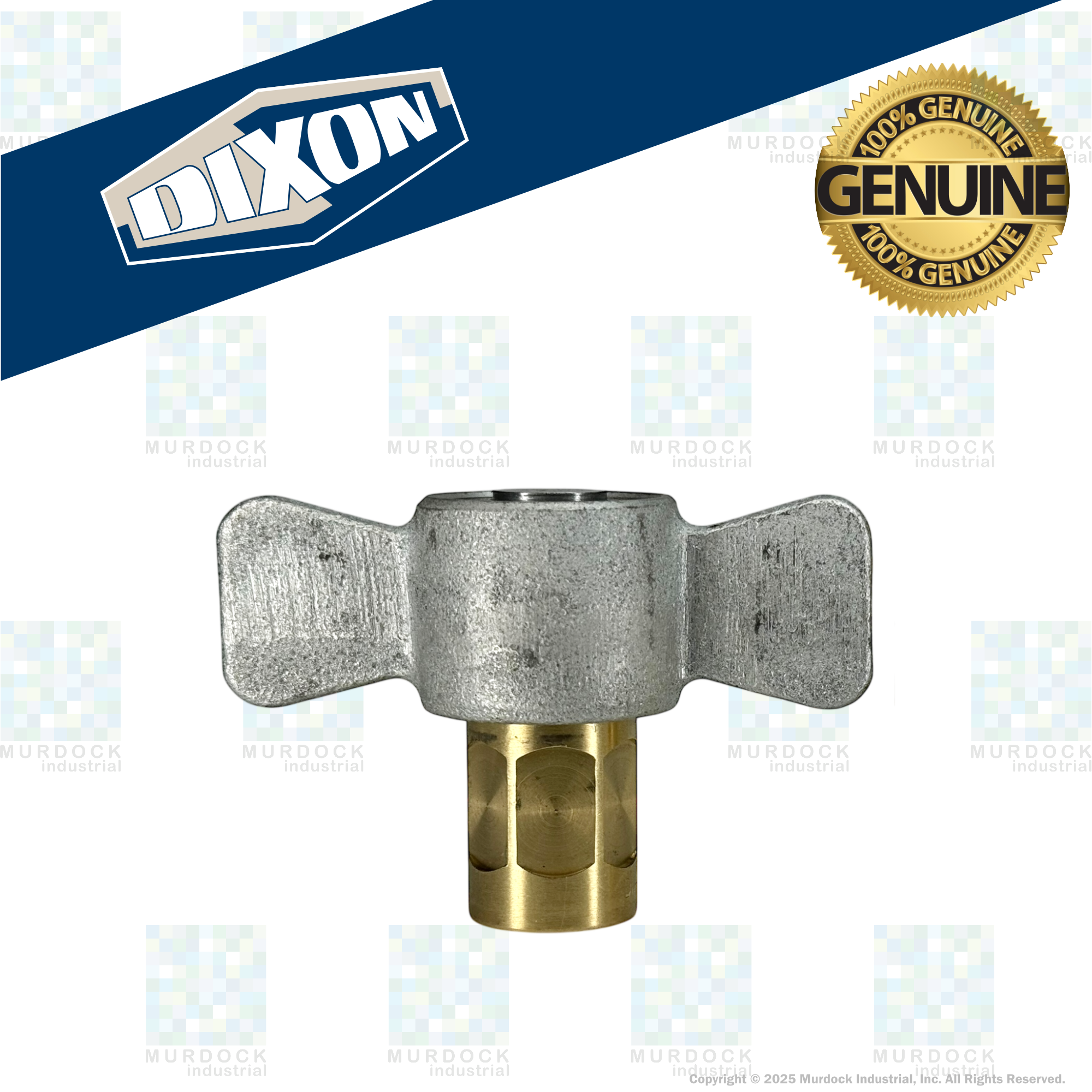 3WF3-B by Dixon Valve | Hydraulic Quick Disconnect Coupling | W-Series | 3/8" Female NPTF x 3/8" Wingstyle Interchange | Socket | Nitrile Seal | Brass
