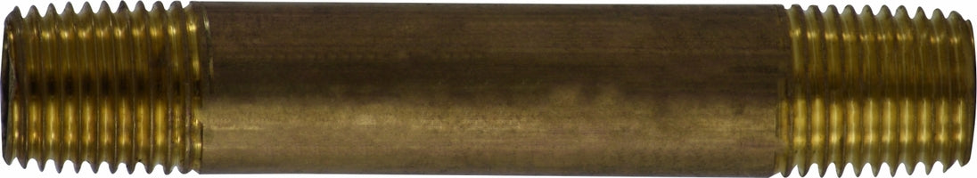 40022 by Midland | Lead Free Schedule 40 Seamless Nipple | 1/4" Diameter | 2" Length | Red Brass
