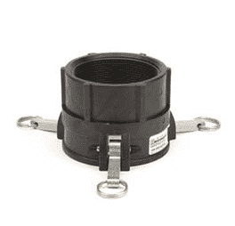 400D by Banjo | Cam Lever Coupling | Part D | 4" Female Coupler with 3 Arms x 4" Female NPT | 100 PSI | Gasket: EPDM | Polypropylene