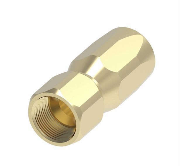 411-6B Aeroquip by Danfoss | Female 37° JIC Swivel 100R5 Reusable Hose Fitting (3 Piece) | -06 Female 37° JIC Swivel x -06 Reusable Hose End | Brass