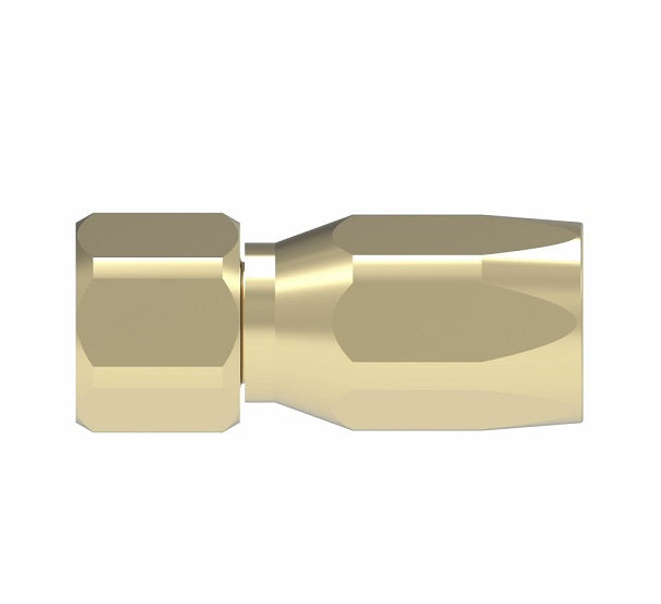 401-8B Aeroquip by Danfoss | Female SAE 45° Swivel 100R5 Reusable Hose Fitting (3 Piece) | -08 Female SAE 45° Swivel x -08 Reusable Hose End | Brass