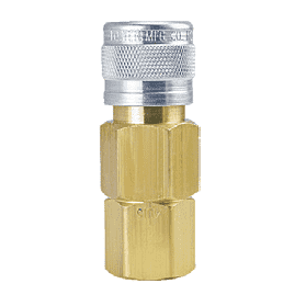 5405 by ZSi-Foster | 1-Way Quick Disconnect Socket | 3/4" FPT | Brass/Steel