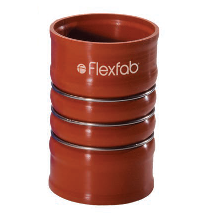 4074-0001 by FlexFab | 4-ply Heavy Wall Charge Air Connector (CAC) Hot Side | 3.00" ID | 3.23" OD | Red | 6" Overall Length