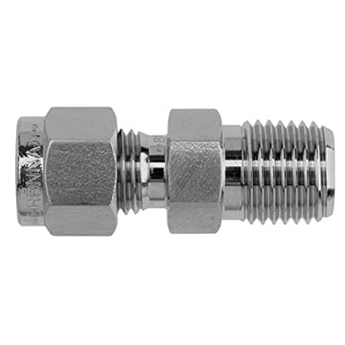 N2404-05-08-BT-SS by Brennan Inc. | -05 Instrumentation Fitting x -08 Male NPT | Straight | Bore Through | Stainless Steel