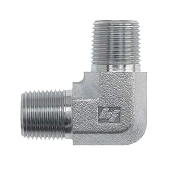 5500-08-06-SS by Brennan Inc. | -08 Male Pipe x -06 Male Pipe | 90° Elbow | Stainless Steel