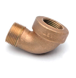 43165 by Midland | Extra Heavy Fitting | 1" Male Pipe x 1" Female Pipe | 90° Elbow | Bronze