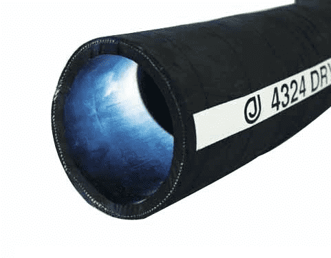 4324-0500-100 by Jason Industrial | 4324 Series | 1/4" Tube Thickness Sand & Dry Cement, Powder Discharge Hose | 75 PSI | 5" ID | 5.84" OD | Black | NR/BR | 100ft