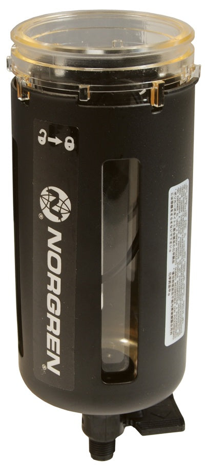 4325-51R by Dixon Valve | Series 1 | Filter Bowl & Bowl Guard | Plastic Bowl Assembly with Guard and 1/4 Turn Manual Drain | Used On F74 Series 1 Filters