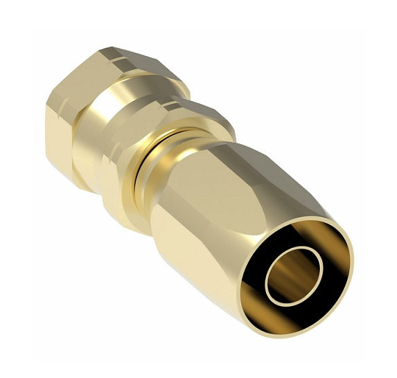 4401-6B Aeroquip by Danfoss | Female SAE 45° Swivel 100R5 Reusable Hose Fitting (2 Piece) | -06 Female SAE 45° Swivel x -06 Reusable Hose End | Brass