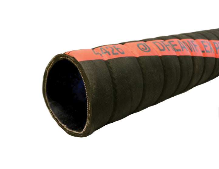4426-0600-100 by Jason Industrial | 4426 Series | DREAMFLEX™ Petroleum Transfer & Suction Hose SΩ | Nitrile | 6" ID | 6.75" OD | 150 PSI | Black | 100ft