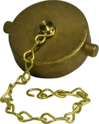 444060 (444-060) by Midland | Fire Hose Fitting | Cap & Chain | 1-1/2" Female NST | Brass