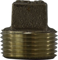 44656LF by Midland | Lead Free Cored Square Head Plug | 1-1/4" Male Pipe | Bronze