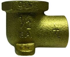 44840LF by Midland | Lead Free Drop Ear Fitting | 1/2" Sweat x 1/2" Female Pipe | 90° Elbow | Bronze
