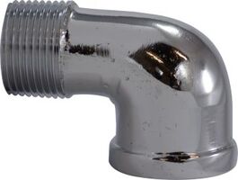 45165 by Midland | 1" Male Pipe x 1" Female Pipe Fitting | 90° Street Elbow | Chrome Plated Bronze