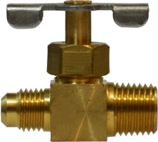 46028 by Midland | Needle Valve Fitting | 1/4" Male Flare x 1/8" Male Pipe | Brass