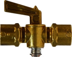 46152 by Midland | Shut-Off Cock Fitting | 1/4" Female Pipe x 1/4" Female Pipe | Brass