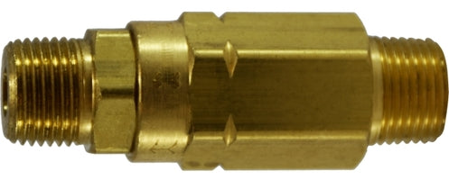 46515 (46-515) by Midland | High Pressure Check Valve (3000 PSI) | 1/4" Male Pipe x 1/4" Male Pipe | Straight | Brass