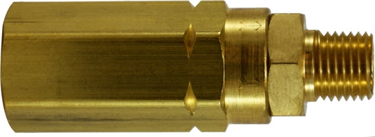 46516 (46-516) by Midland | High Pressure Check Valve (3000 PSI) | 1/4" Male Pipe x 1/4" Female Pipe | Straight | Brass