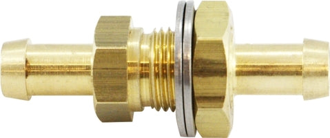 46541 by Midland | Marine Bulkhead Fitting | 3/8" Hose ID | 2.37" Length | Brass