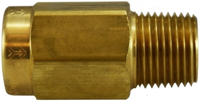 46565 by Midland | Check Valve | 1/8" Female Pipe x 1/8" Male Pipe | 500 PSI | Buna-N Seal | Brass