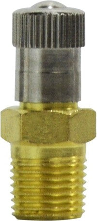 46620 by Midland | Pneumatic Tank & Vent Valve | 1/8" NPT x Inflation Needle Thread | 0.9" Long Spring Core | Brass
