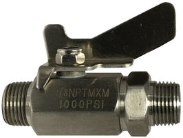 46913SS by Midland | Mini Ball Valve with Butterfly Handle | 3/8" Male Pipe x 3/8" Male Pipe | 316 Stainless Steel