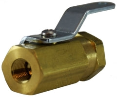 46921 (46-921) by Midland | Miniature Ball Valve | 1/8" Female Pipe x 1/4" Female Pipe | Straight | Brass