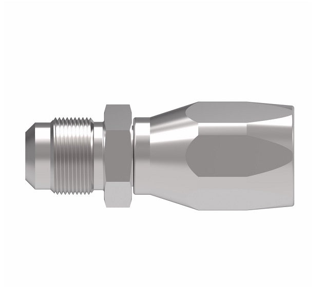 4725-8-6S Aeroquip by Danfoss | Male 37° JIC Flare 100R2 Skive Style Reusable Hose Fitting | -08 Male 37° JIC Flare x -06 Reusable Hose End | Steel