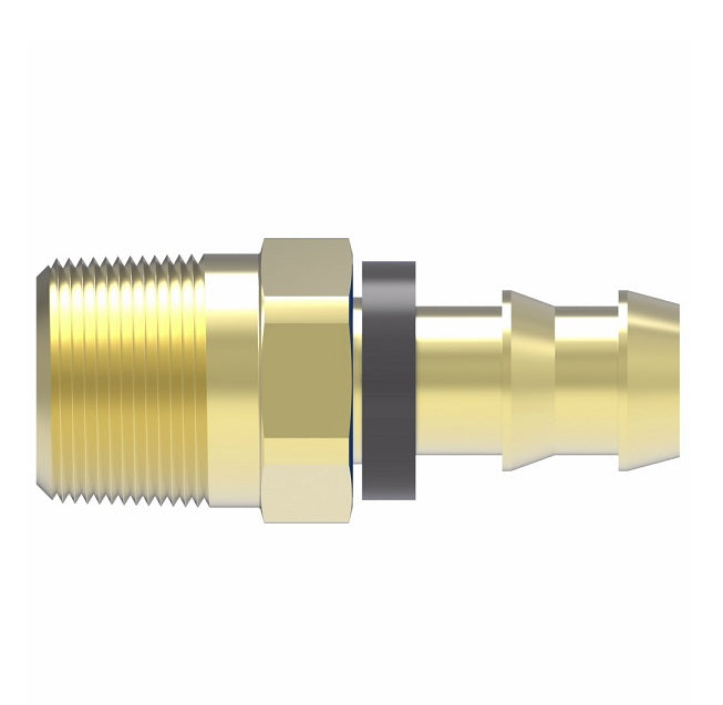 4738-12-12B Aeroquip by Danfoss | Male Pipe Socketless Reusable Hose Fitting | -12 Male Pipe x -12 Push-On Hose Barb | Brass