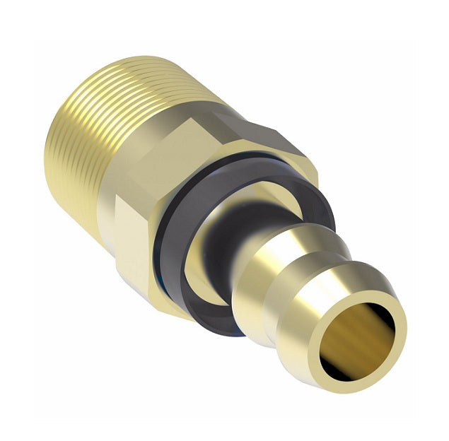 4738-4-4B Aeroquip by Danfoss | Male Pipe Socketless Reusable Hose Fitting | -04 Male Pipe x -04 Push-On Hose Barb | Brass