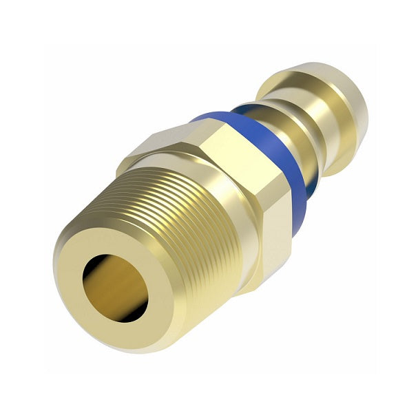 4738-8-10B Aeroquip by Danfoss | Male Pipe Socketless Reusable Hose Fitting | -08 Male Pipe x -10 Push-On Hose Barb | Brass
