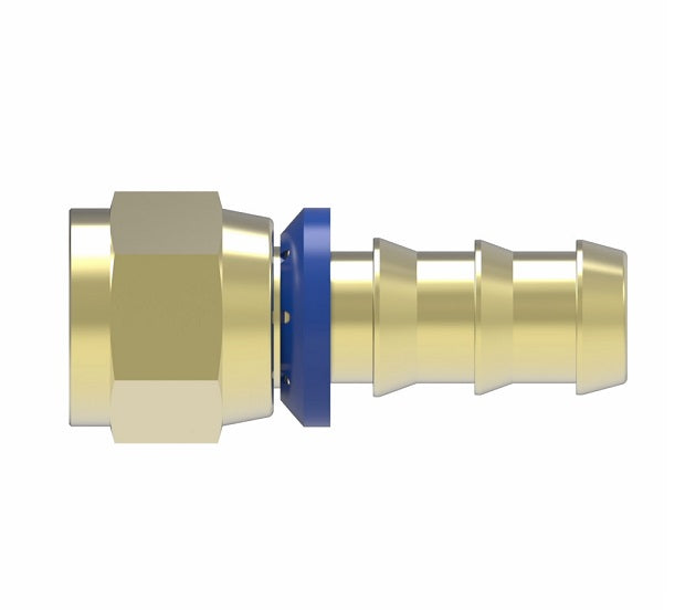4741-6B Aeroquip by Danfoss | Male 37° JIC Socketless Reusable Hose Fitting | -06 Male 37° JIC x -06 Push-On Hose Barb | Brass