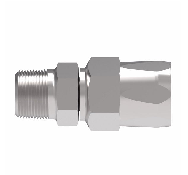 479301-8-6S Aeroquip by Danfoss | Male Pipe Power Steering & Air Brake Reusable Hose Fitting | -08 Male Pipe x -06 Reusable Hose End | Steel