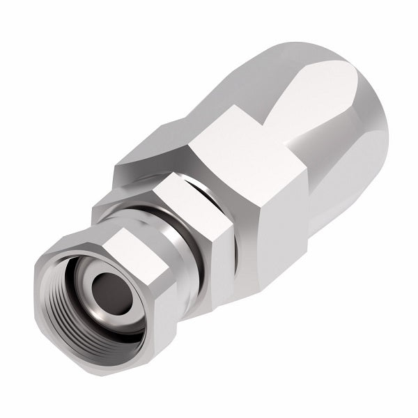 479601-6S Aeroquip by Danfoss | Female SAE 45° Swivel Power Steering & Air Brake Reusable Hose Fitting | -06 Female SAE 45° Swivel x -06 Reusable Hose End | Steel
