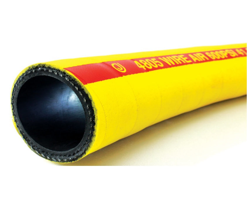 4805-0075-050 by Jason Industrial | 4805 Series | Wire Reinforced Air Hose | NR/SBR | 3/4" ID | 1.22" OD | 600 PSI | Yellow | 50ft