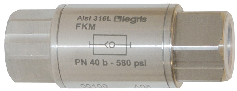 48952222 by Dixon Valve | Legris Uni-Directional Check Valve | 1/2" Female NPT | 316L Stainless Steel