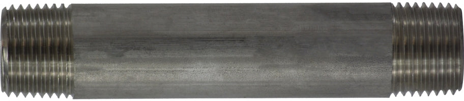 49072 (49-072) by Midland | Schedule 40 Welded Nipple | 1/2" Diameter x 8" Length | Straight | 316 Stainless Steel