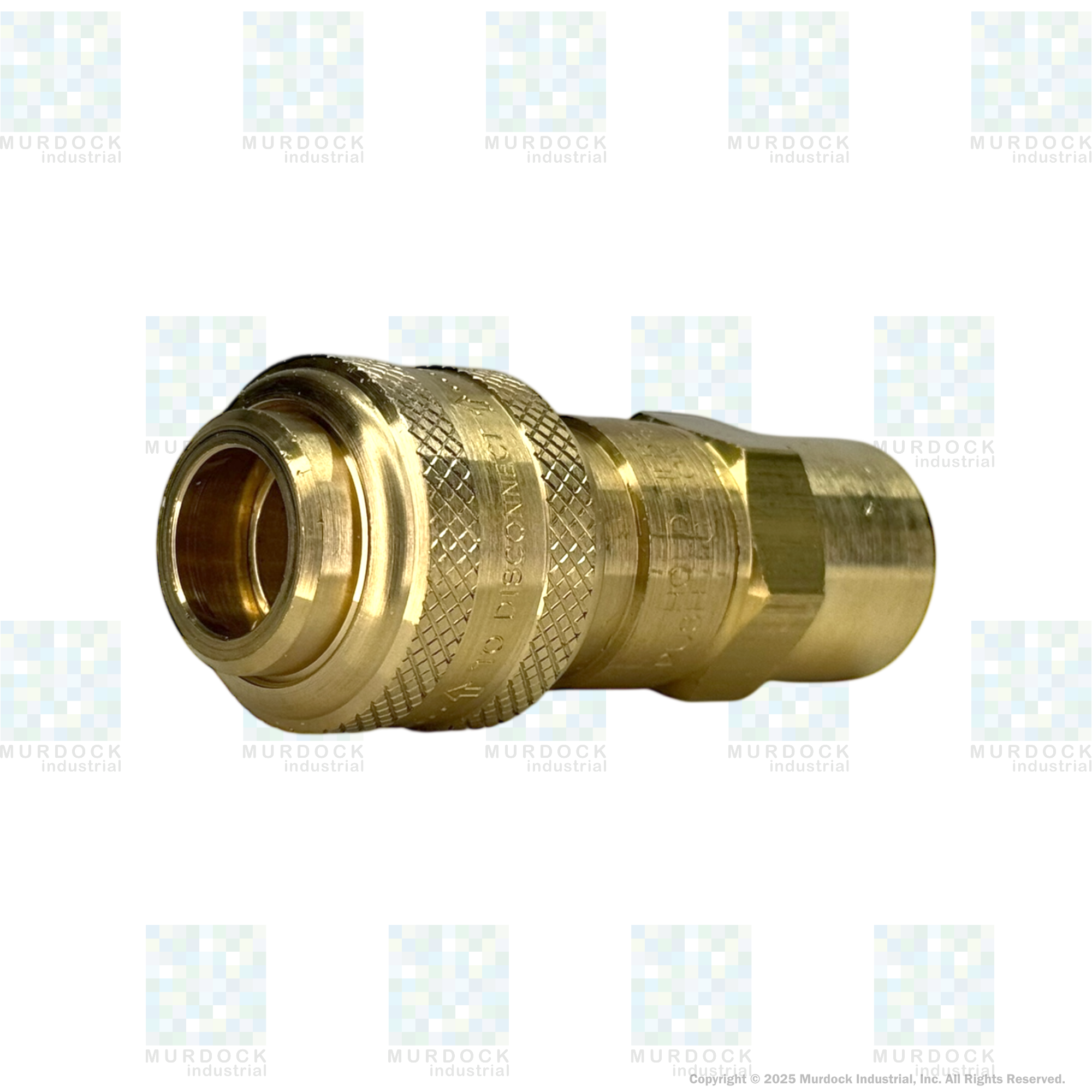 4DF3-B by Dixon Valve | Pneumatic Quick Disconnect Coupling | D-Series | 3/8" Female NPTF x 1/2" Automatic Industrial Interchange | Socket | Nitrile Seal | Brass