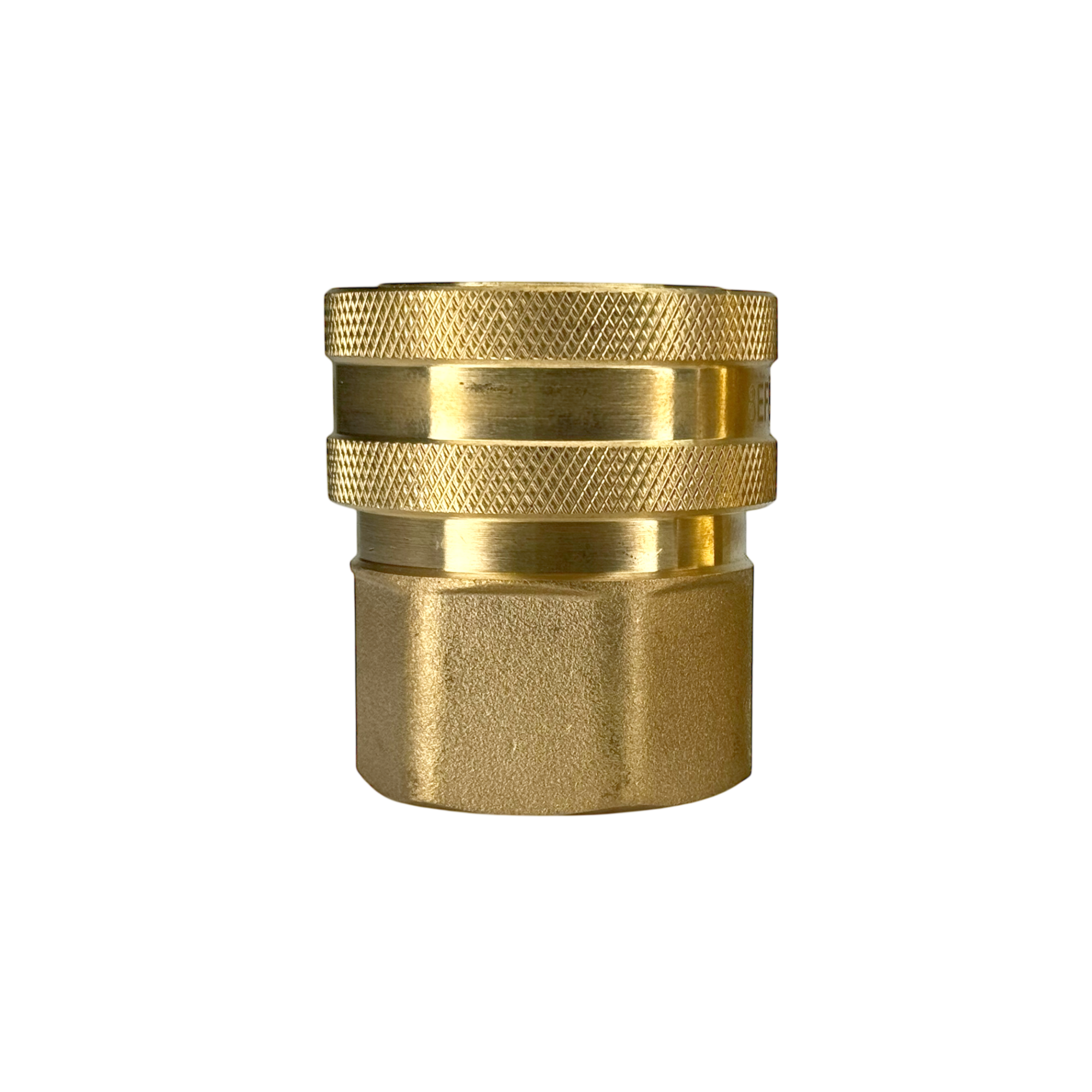 4EF4-B by Dixon Valve | Hydraulic Quick Disconnect Coupling | E-Series | 1/2" Female NPTF x 1/2" Straight-Through Interchange | Socket | Nitrile Seal | Brass