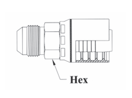 4GC08-8x8 by Couplamatic | Grip Crimp 4GC Series Coupling | 1/2" Hose ID x 3/4x16 Thread Size JIC 37° Male Solid | Straight | Trivalent Zinc Plating